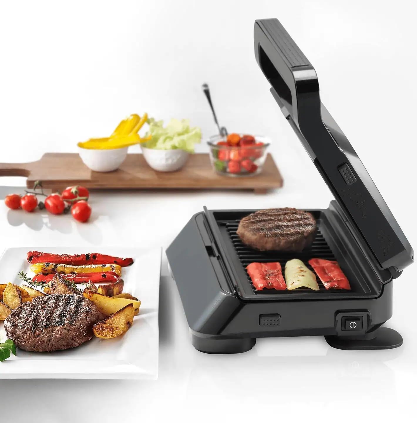 Braun SnackMaker 5 SM5038, Grill mit Sandwich- und Waffelplatten, Waffeleisen mit Aluminiumgussplatten, Abnehmbare Platten und Auffangschale, Spülmaschinengeeignet, 800W, Silber