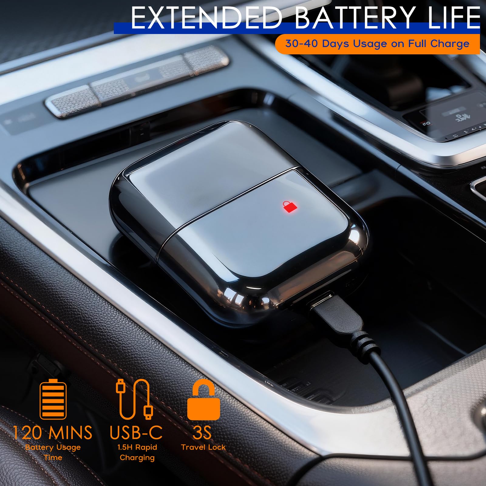 Mini Afeitadora Electrica para Hombres,Afeitadora Barba con Pantalla LED Impermeable IPX7 para Uso Húmedo y Seco en,Carga Rápida USB-C 2H de Autonomía Maquinilla de Afeitar Hombre Portátil