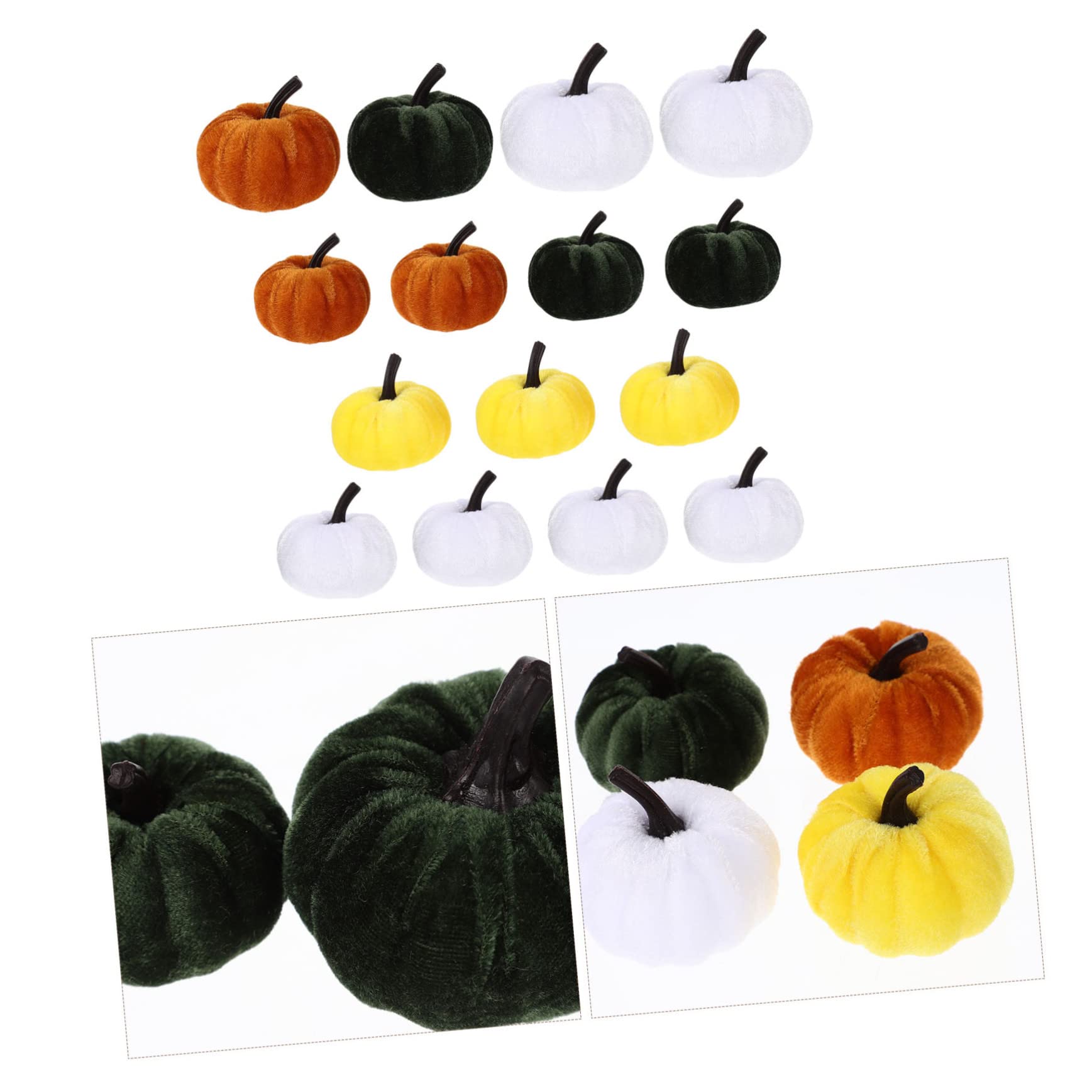Cabilock 60 STK künstlicher Kürbis Simulationskürbis gefälschter Künstliche se Pumpkin Decoration hochzeitsdeko gefälschte dekorative se Festival- Flanell