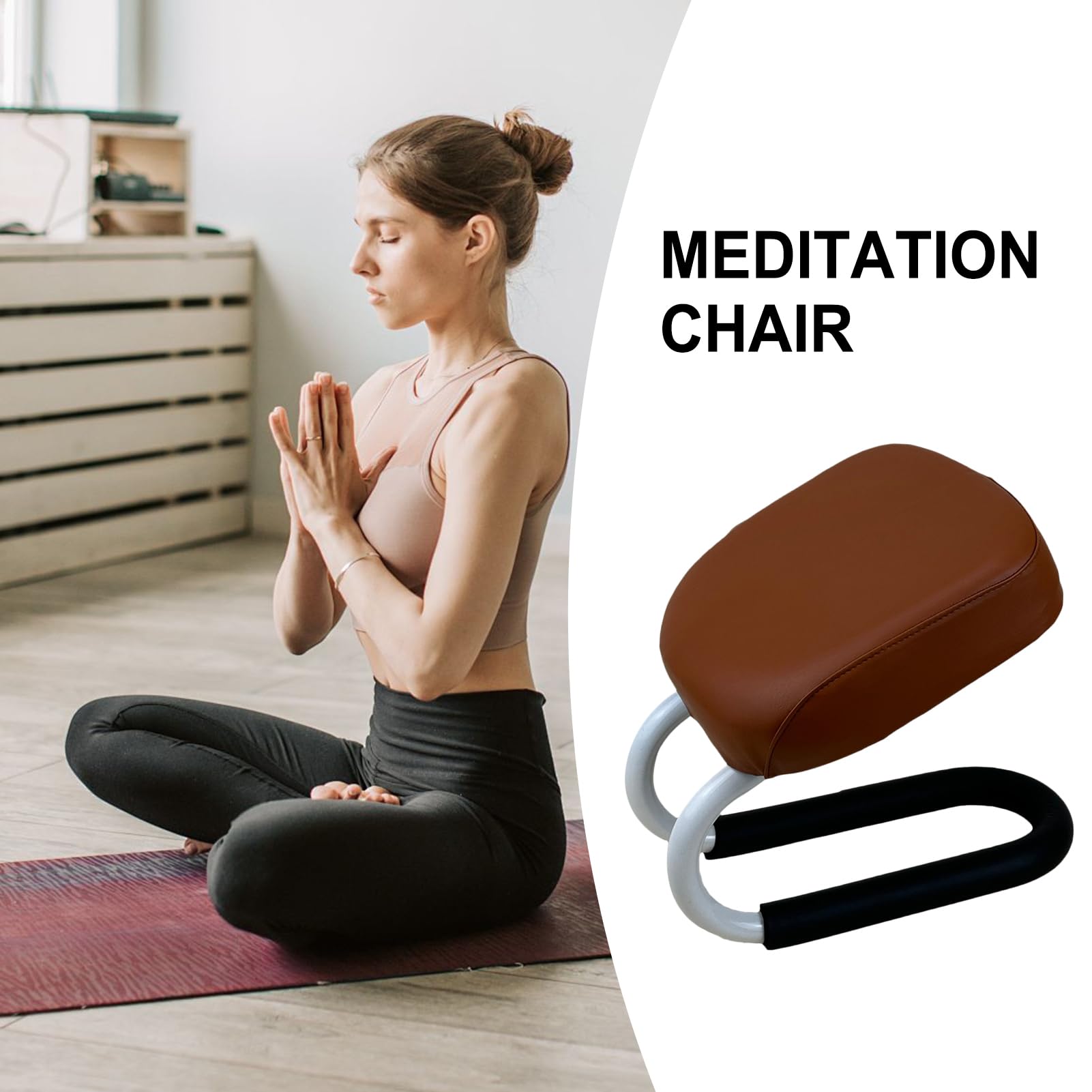 Panca Da Meditazione Pieghevole In Bamb&ugrave; IPEB - Con Cuscino E Borsa Trasporto, Ideale Per Yoga E Preghiera