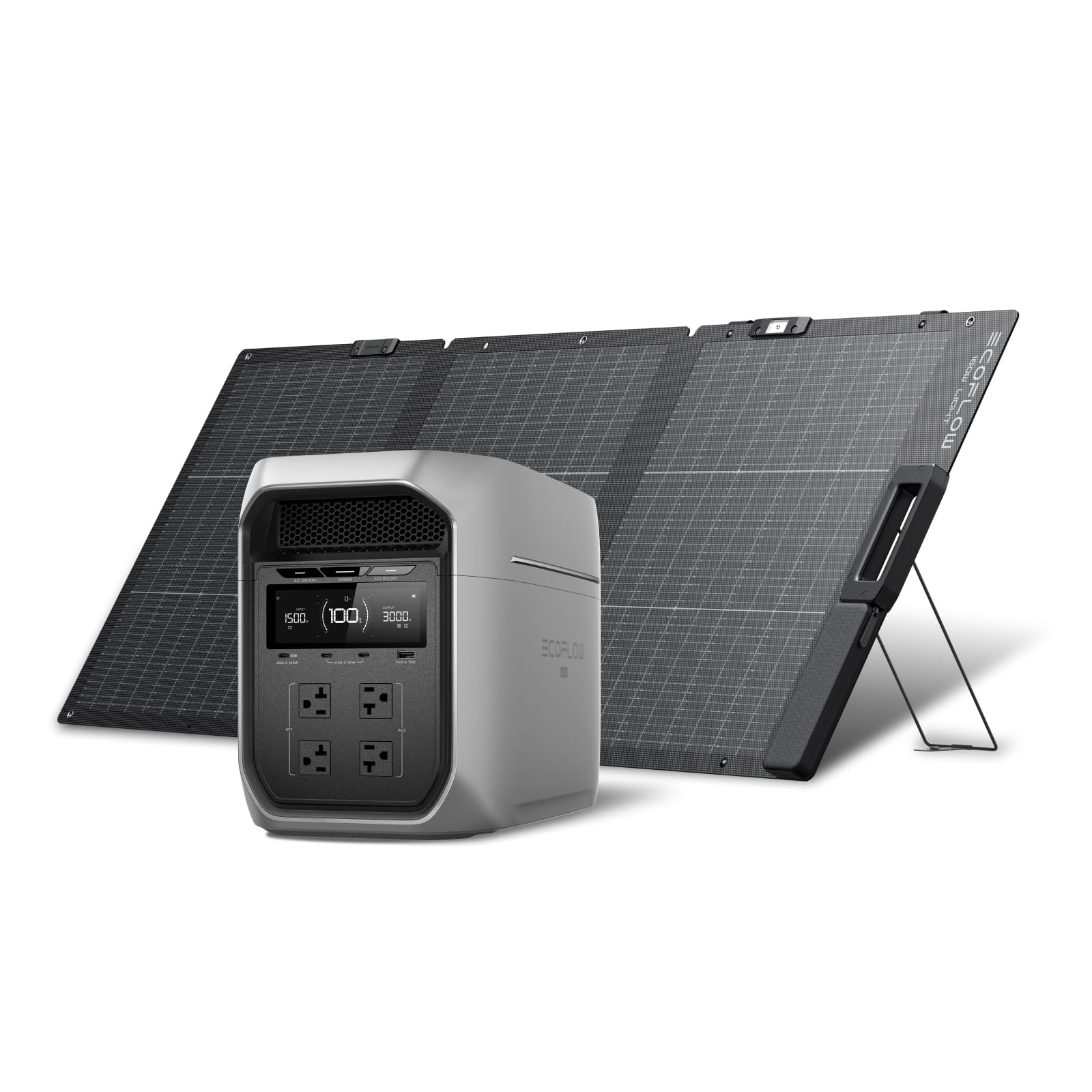 Amazon.co.jp: EcoFlow ポータブル電源 DELTA 3 Max Plus +160W両面
