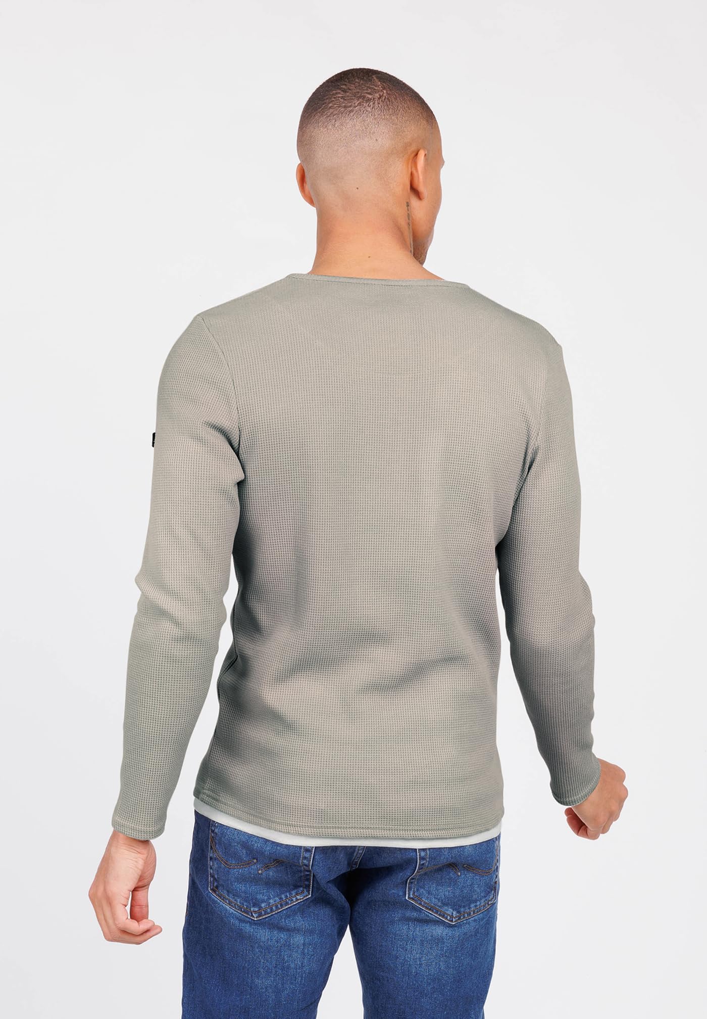 KEY LARGO Męska bluza Sandro Button, Dove Grey (1123), XXL