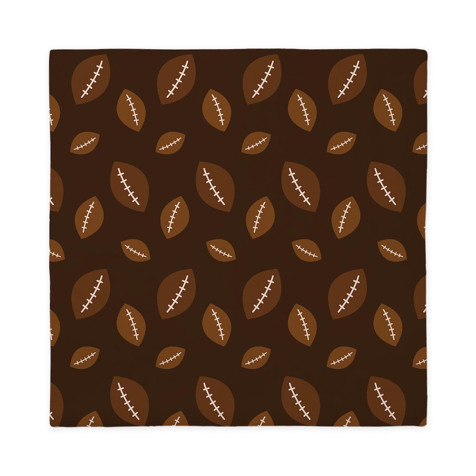 CafePress Football Pattern Sports Ball Queen Duvet Cover, Printed Comforter Cover, Unique Bedding