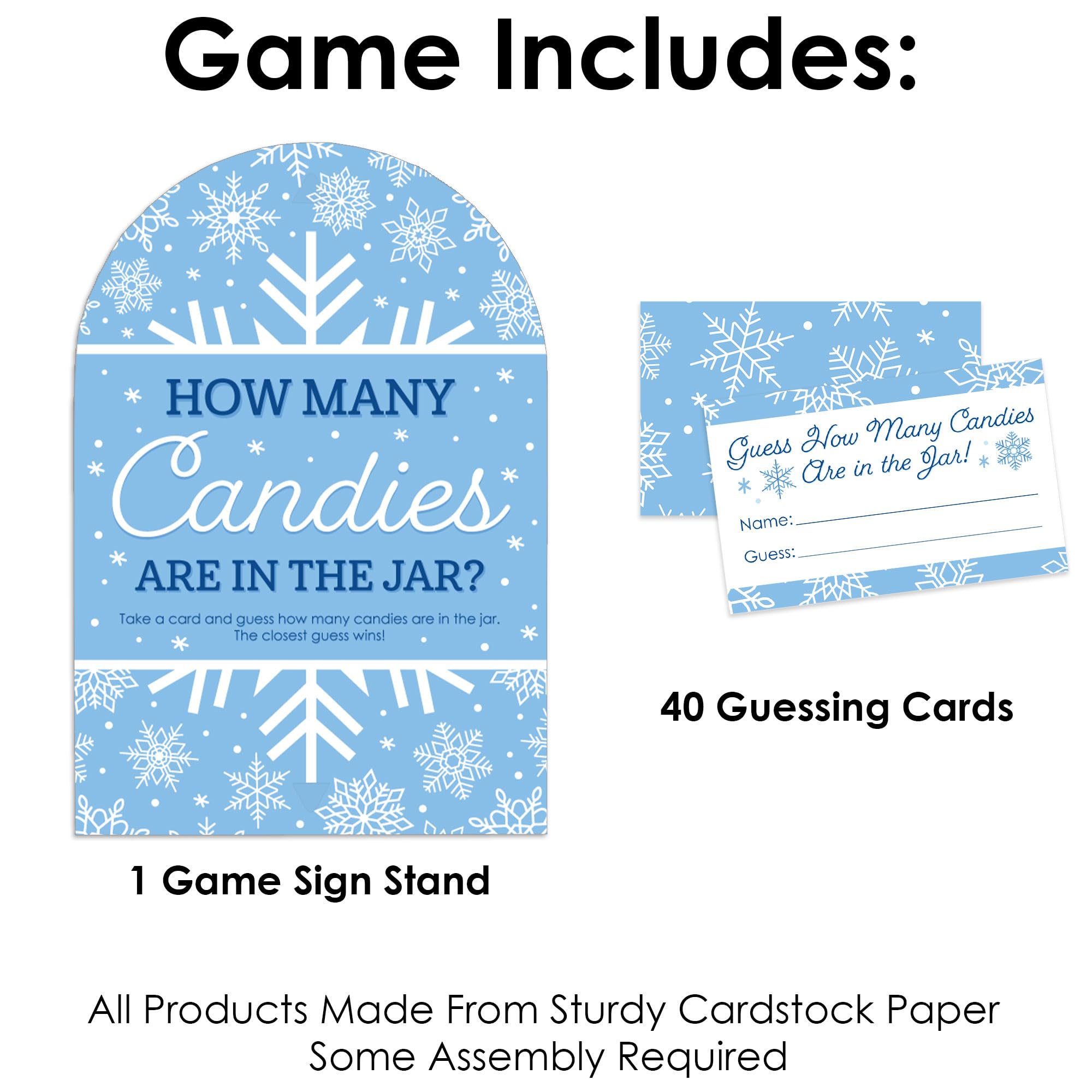 amazon-com-big-dot-of-happiness-blue-snowflakes-how-many-candies-winter-holiday-party-game-1-stand-and-40-cards-candy-guessing-game-home-kitchen for Free Printable Candy Guessing Game Amazon.com: Big Dot of Happiness Blue Snowflakes - How Many Candies Winter Holiday Party Game - 1 Stand and 40 Cards - Candy Guessing Game : Home & Kitchen for Free Printable Candy Guessing Game
