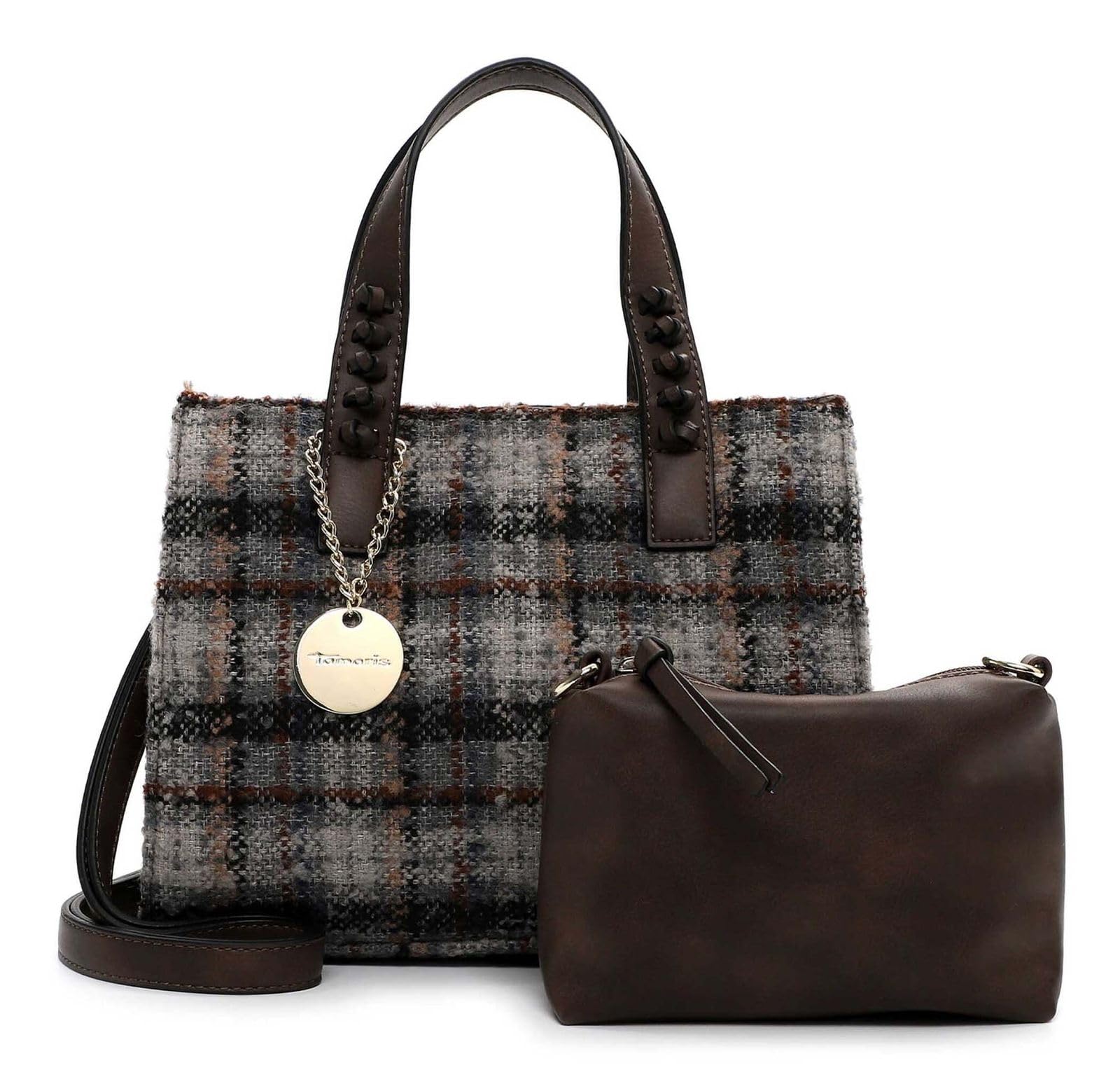Tamaris sac à main Gwenda gris, shopper compact et polyvalent à double porté