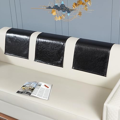 Miniatura 8 de Hittun 2 fundas protectoras para reposacabezas reclinable, impermeables, antideslizantes, para sillón reclinable, fundas para reposacabezas de sofá