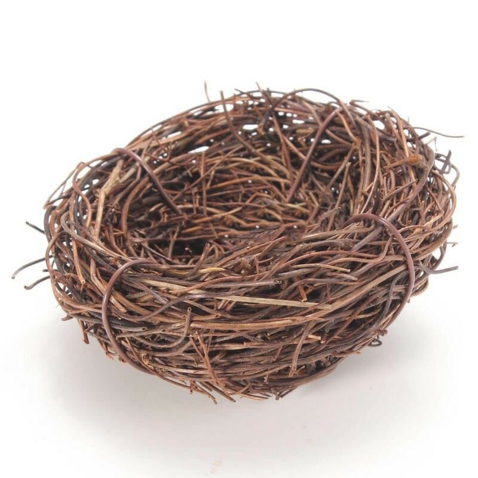 Nido de pájaros, Nido de pájaro ratán 6 cm y 12, decoración Huevo, Nido Artificial for Adorno jardín, Suministros Enredadera Artesanal S(L)