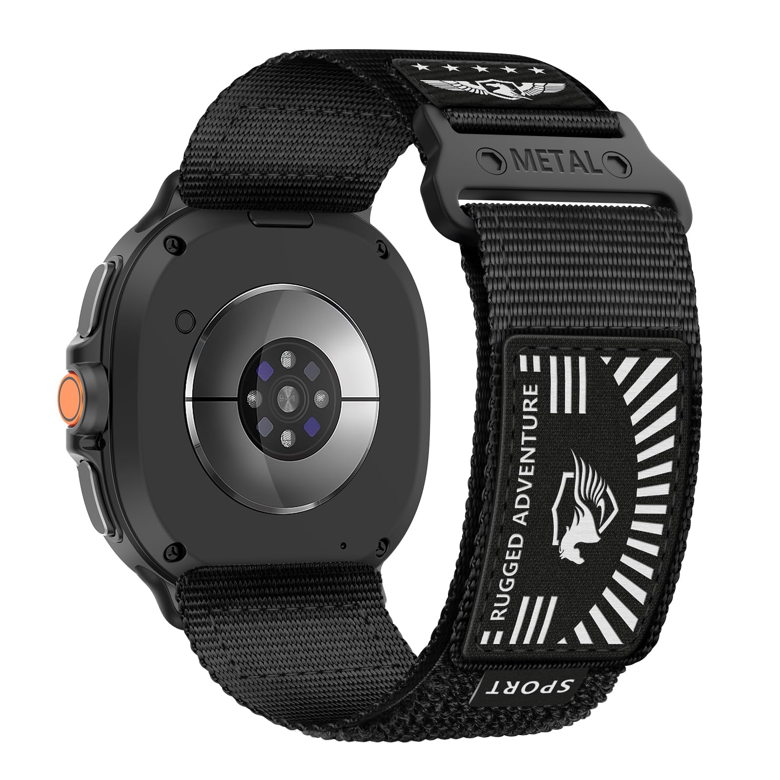 Rugged Nylon Band for Samsung Galaxy Watch 8 Classic Band 46mm/Galaxy Watch 8 Band 44mm 40mm Men Women, Soft Woven Nylon Wristbands Sport Strap for