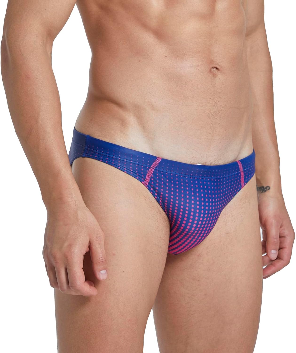 EASEJUICY Mens Bikini Swimwear Sexy Swimsuit Gradient Design Swim Briefs with Drawstring Low Waist Bathing Suit - Image 5