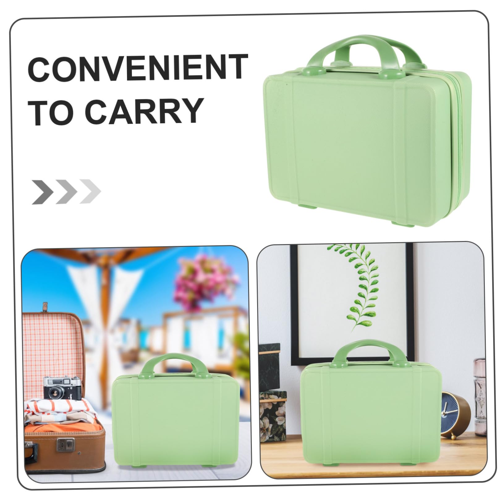 Mini Schminkkoffer Reise Kosmetikkoffer Tragbare Kosmetiktasche Hartschalen Make Up Tasche Kleiner Schminke Koffer für Damen Aufbewahrungsbox für Make-up Schmuck und Utensilien