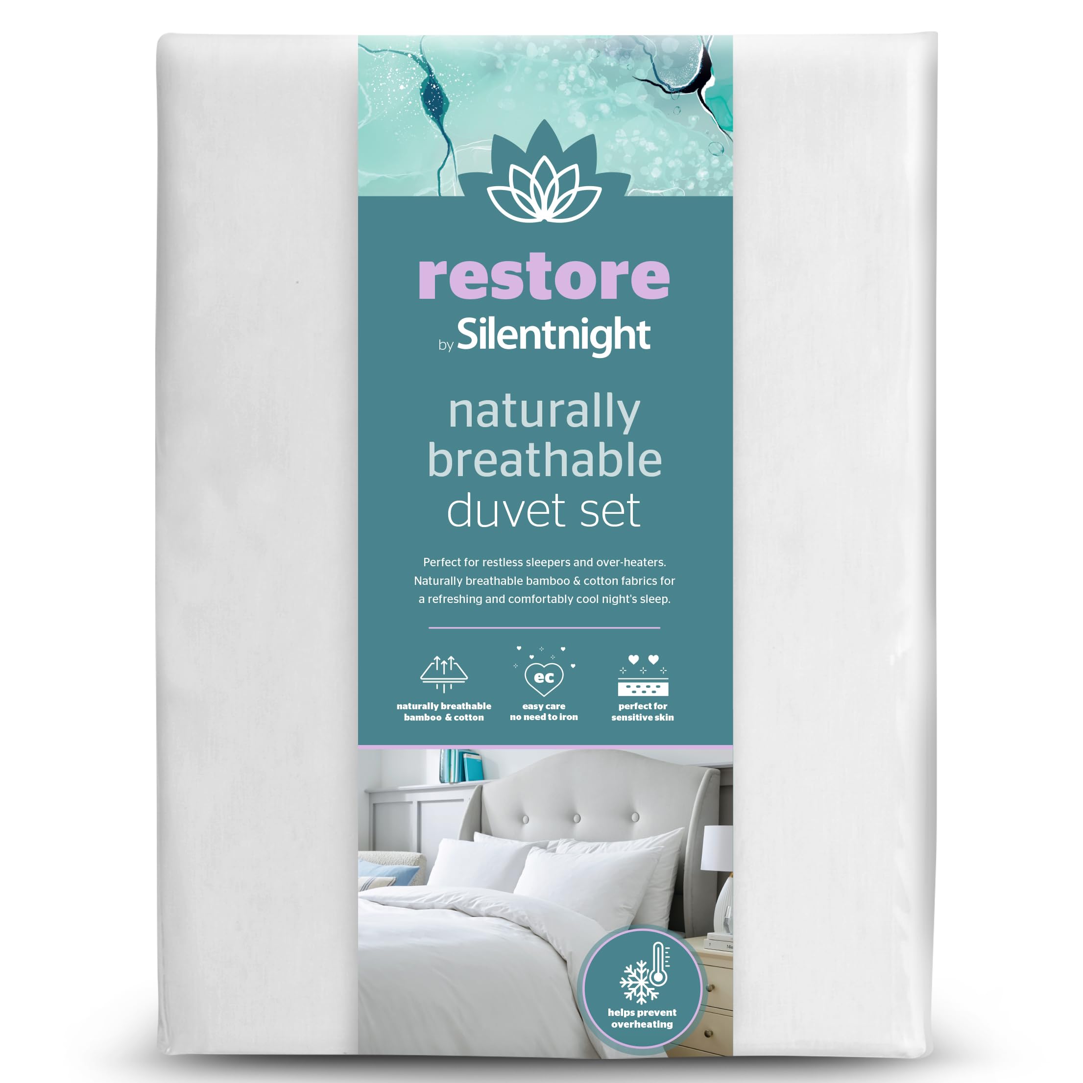 Silentnight Restore Natural Breathable Duvet Set White