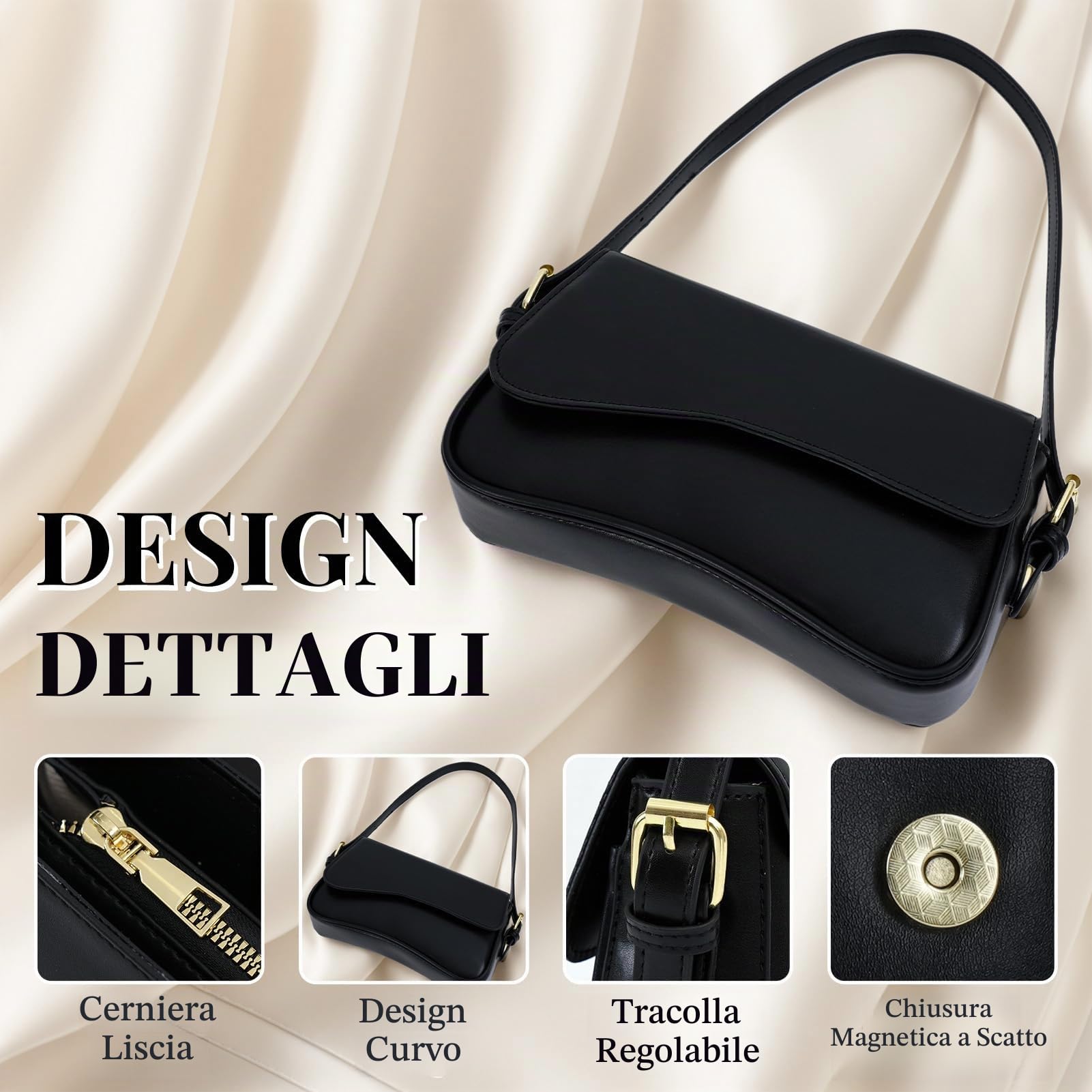 Borsa Tracolla Donna Borsa Donna Elegante Borsa Crossbody Piccol Pratica Quotidiana Resistente