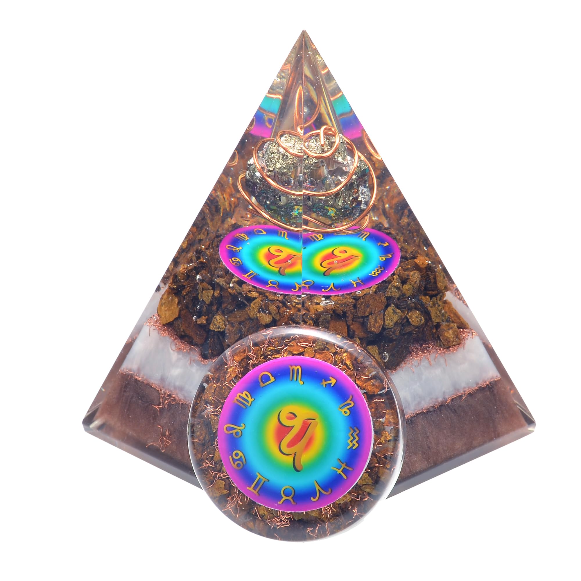 Horoscope Orgone Pyramid and Palm Stone Set
