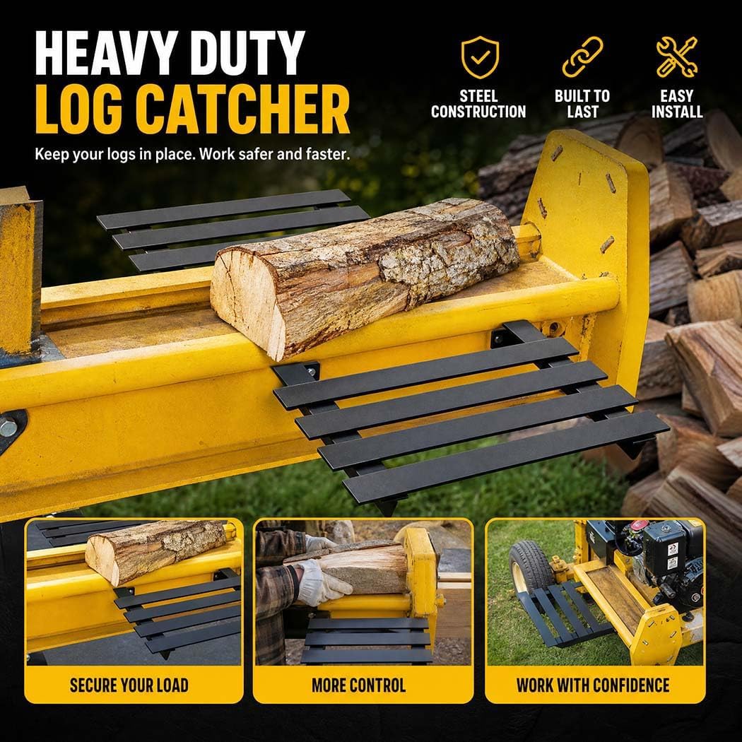 Heavy Duty Log Catcher for Log Splitter 11" Hole Center Log CradleHolder