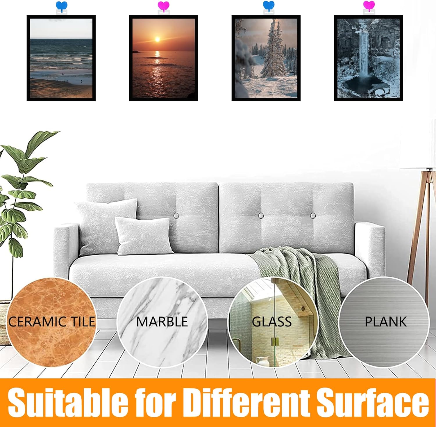 QUKLOGEN Diamond Art Frames 30x40cm,Magnetic Diamond Art Painting Canvas Frames 12"x16",PVC Self Adhesive with Hooks Suitable for 10x14 inches Pictures for Home Office Wall Door Decor