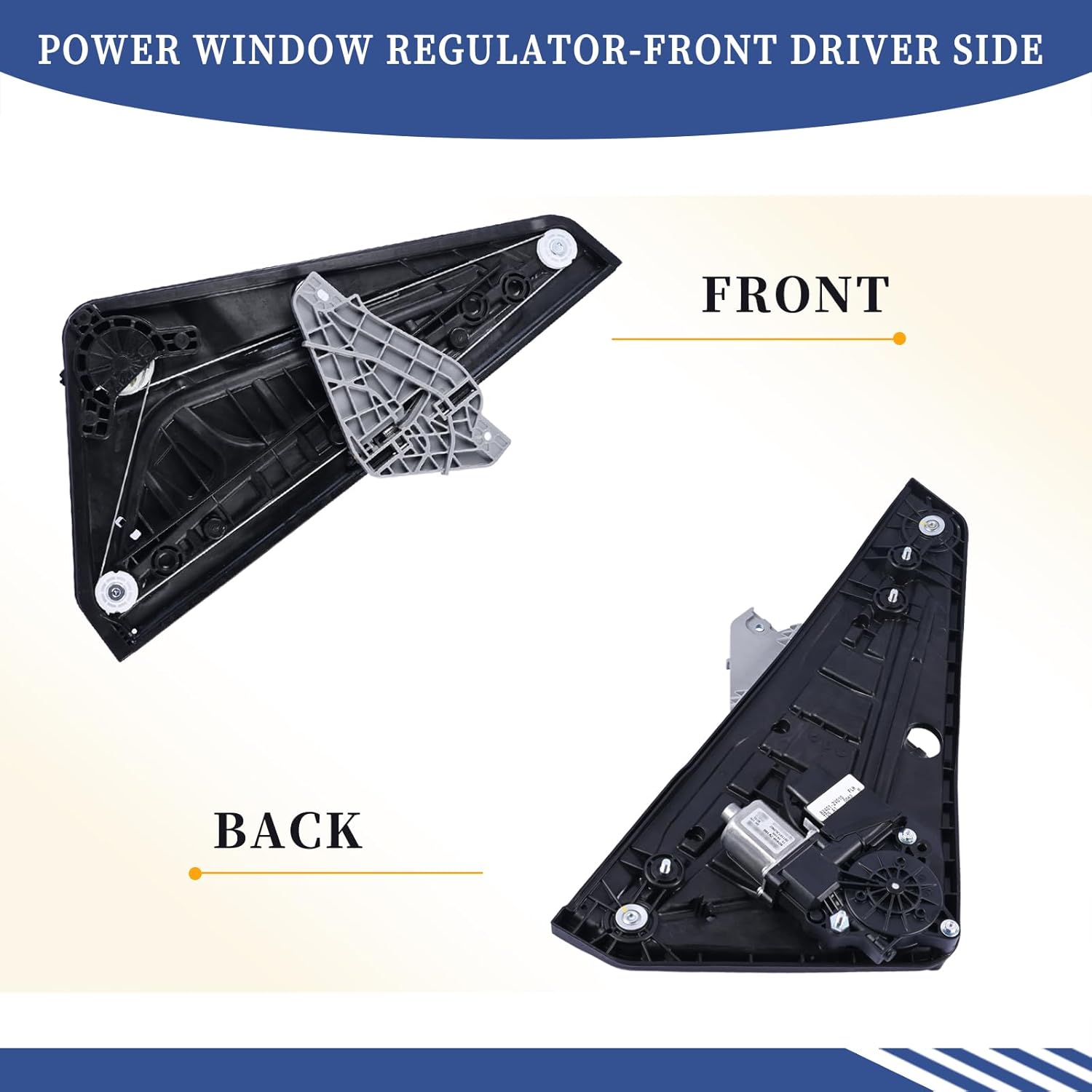 Power Window Regulator Front Left Driver Side Compatible with Hyundai Veloster Turbo 2012 2013 2014 2015 2016 2017 Replace 824012V010, 6Pin