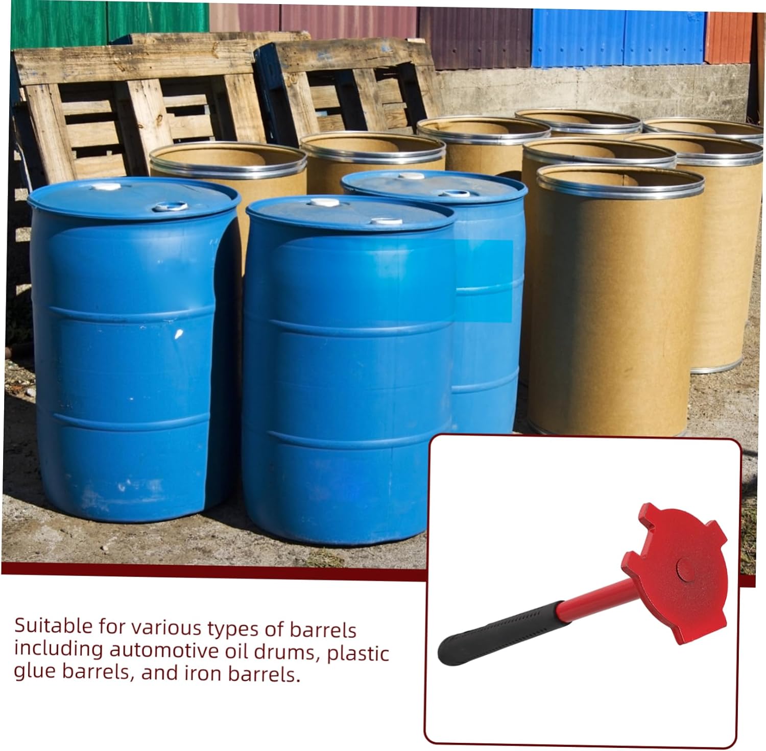 Auto Oil Drum Open Tool Universal Lid Wrench for Plastic Iron Barrels Multi-use Wrench by