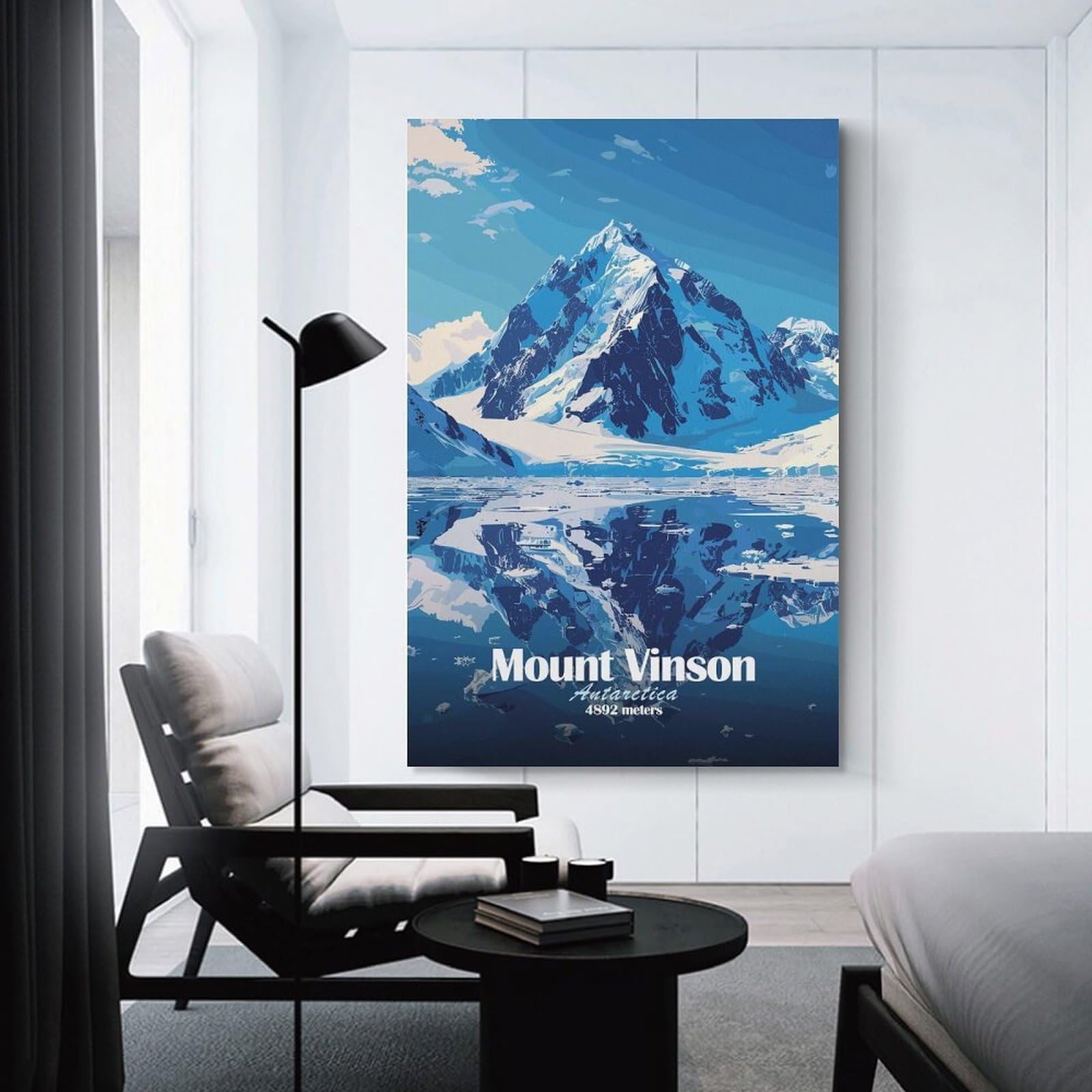Junmoney Unframe-Style-3 Mount Vinson, Antarctica Canvas Art Print 20X30inch(50X75cm), For Apartment Walls, Studios Or Work Areas, An Easy Choice For New Home Styling