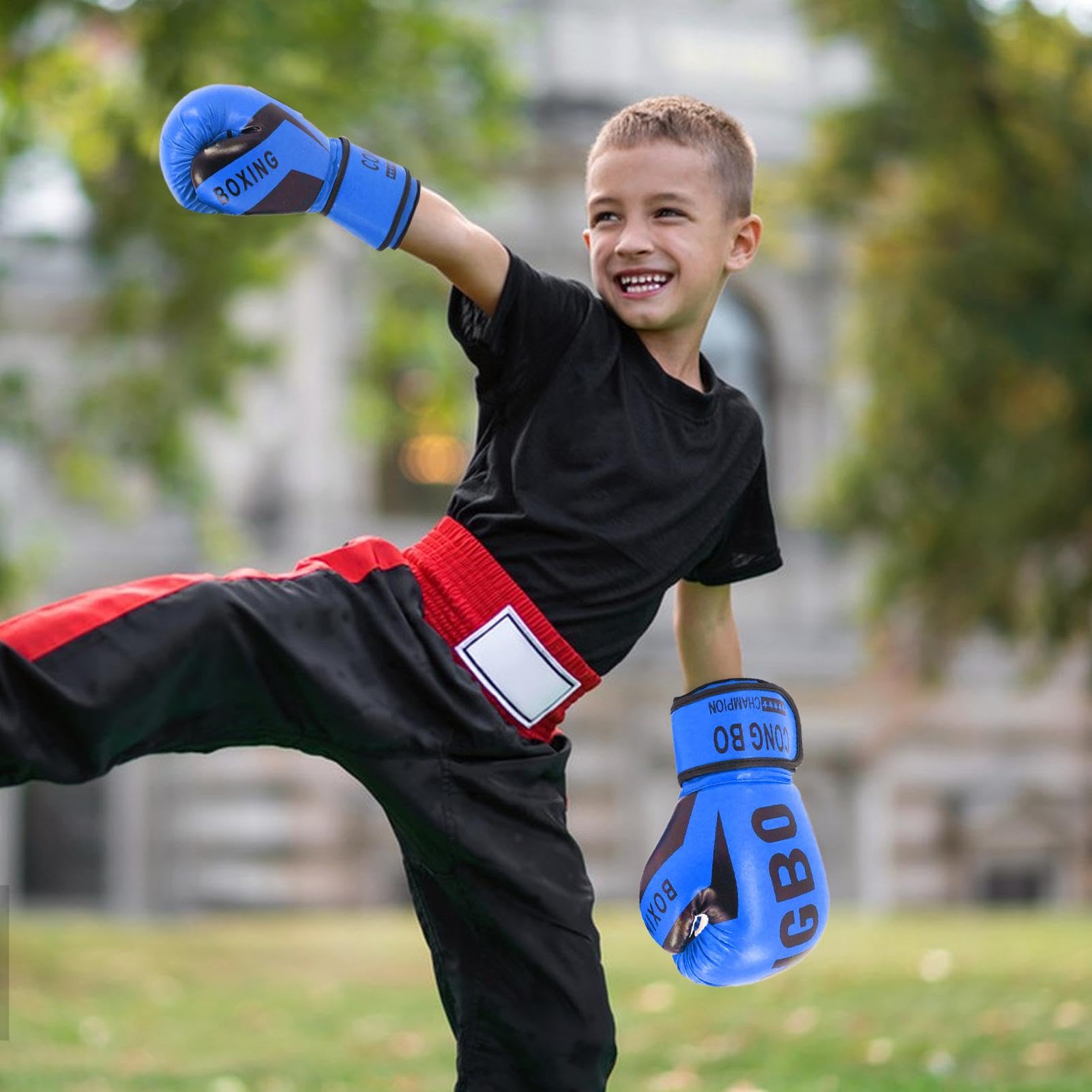 Guantes de boxeo para niños 3-16 años ajustables MMA Muay Thai kickboxing