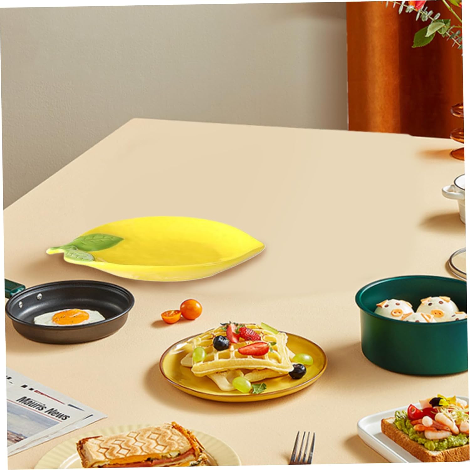 Spoon Rest For Stove Top Yellow Lemon Shaped Ceramic Cooking Spoon Holder For Kitchen Counter Cute Spoon Rest