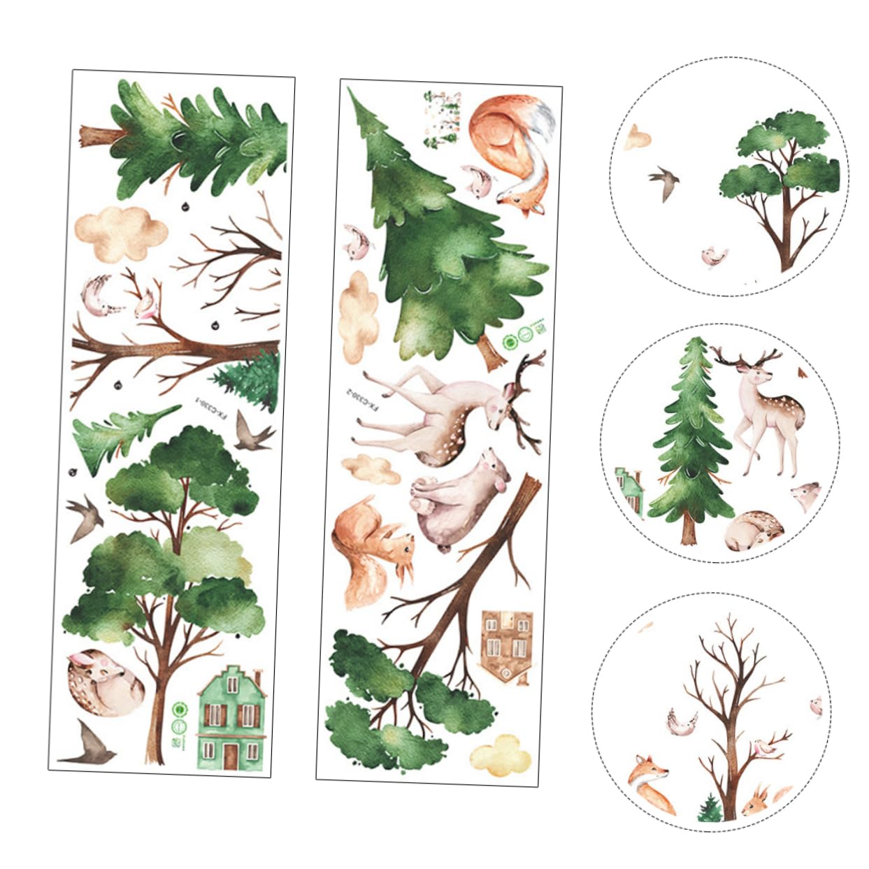 PRETYZOOM 5 Pezzi Autoadesivo Della Parete Foresta Arredamento Camera Dei Bambini Decalcomanie Della Parete Buccia E Decalcomanie Della Decorazione Per La Casa Fai Da Te
