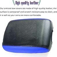 Vista 3 de Accesorios interiores personalizados para Nissan Frontier 2022 2023 Funda de cuero para reposabrazos central, cojín protector de reposabrazos Fibra