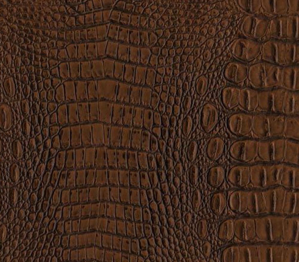 Vinyl Crocodile Crock Fake Leather Upholstery 54" Wide Sold by The Yard (Ebony Black)