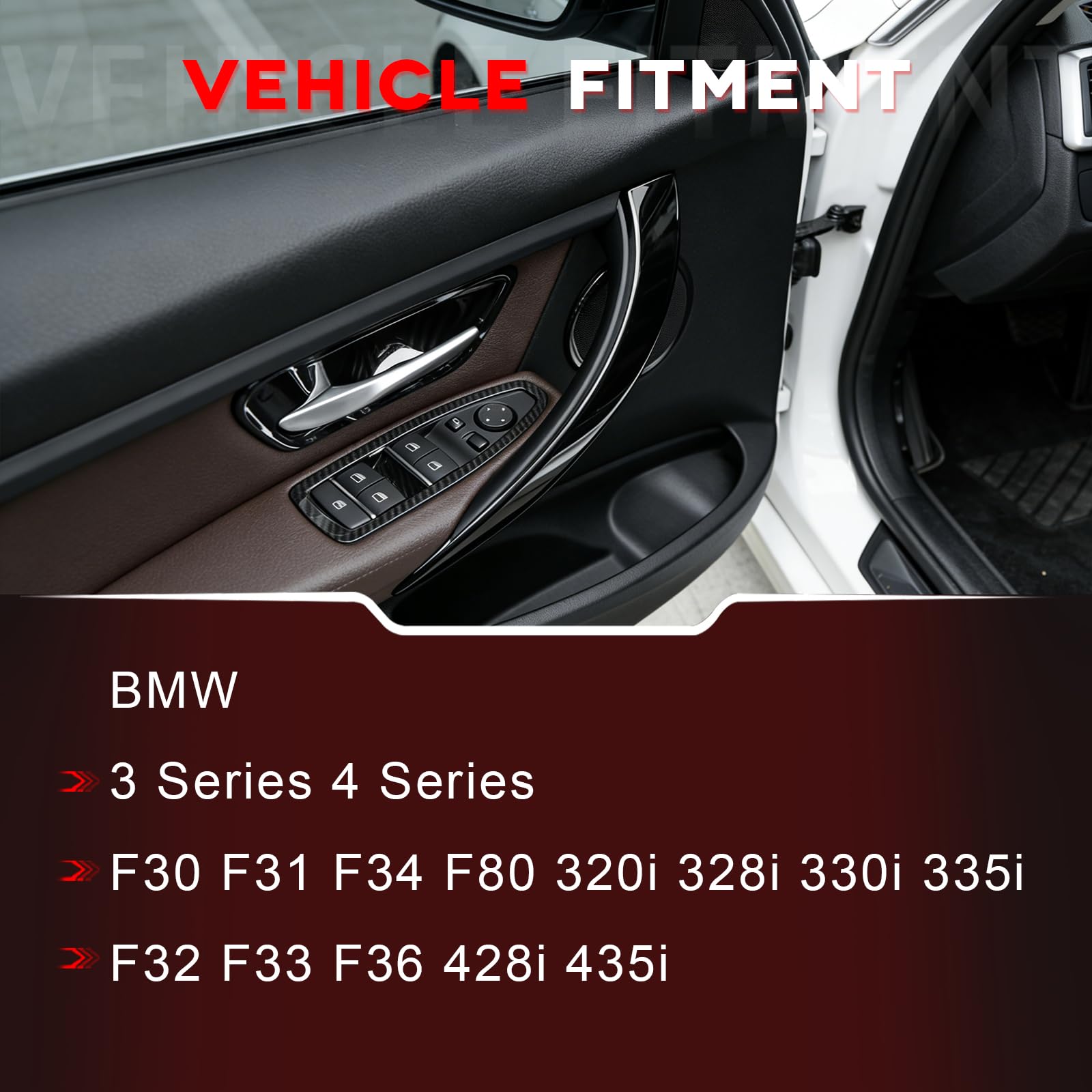 2 maniglie per porte interne per il lato conducente e la porta del passeggero di ricambio per 3 4 F30 F31 F34 F80 320i 328i 330i 335i F32 F33 F36 428i 435i accessori auto # 51417279311