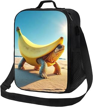 Dyale Novel Funny Italian BrainrotS Tote Lunch Bag, Insulated Cooler Lunch Box, With Mesh Pocket Durable Bento Bag, Reusable Lunchbags