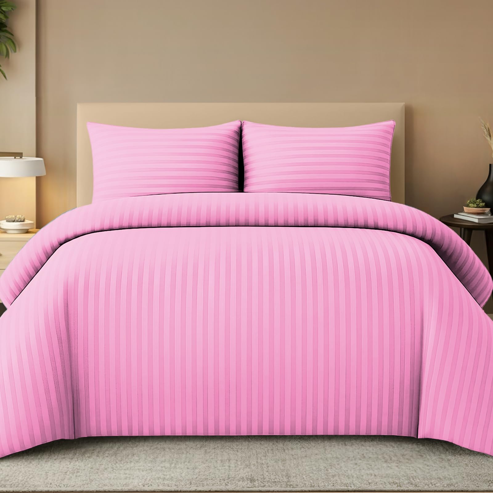 Grace - Duvet Cover Set - Microfiber - Single - Pink