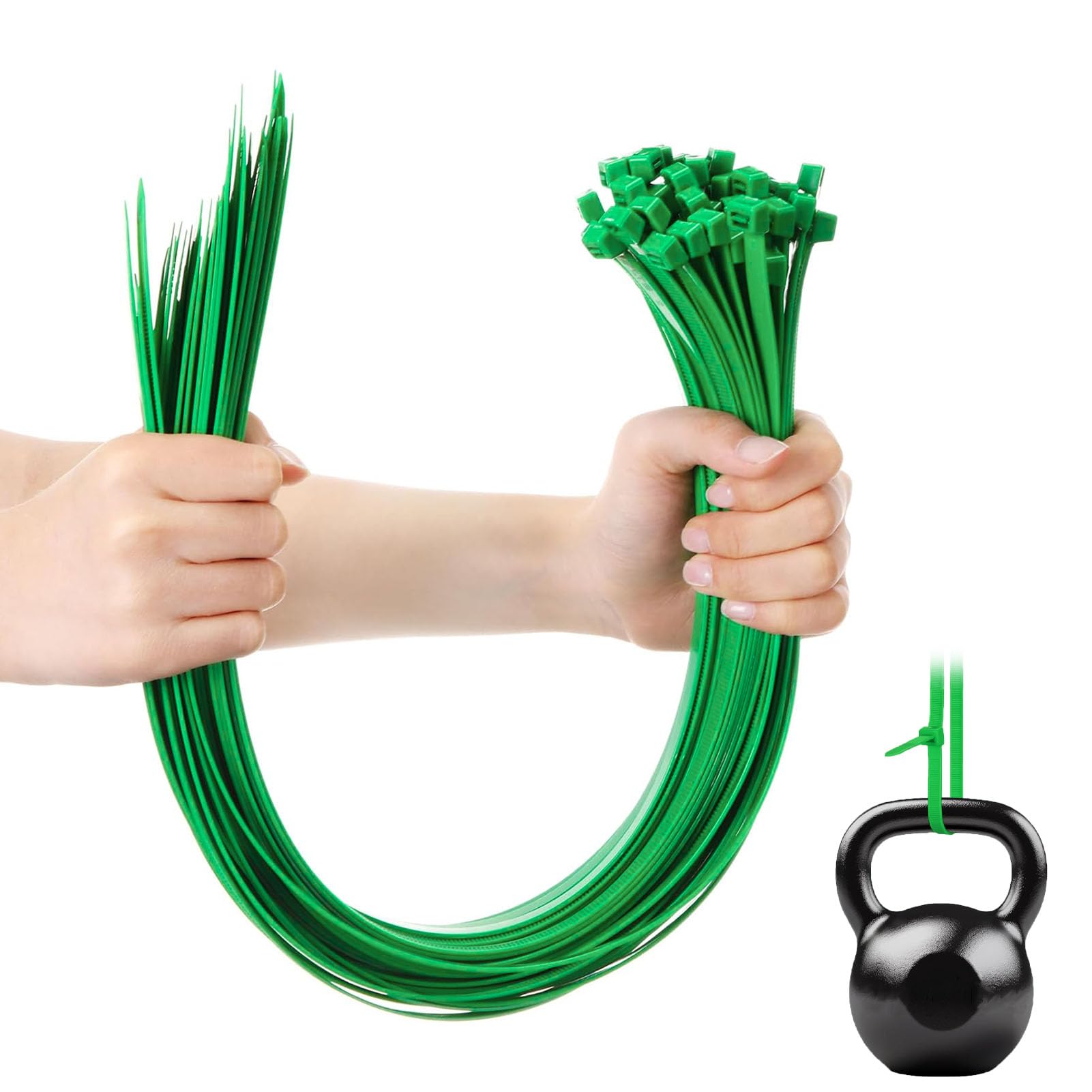 12 Inch Zip Cable Ties Heavy Duty (Pack of 100), Zip Ties with 100lbs Tensile Strength, Self-Locking Adjustable Cable Ties, UV Resistant Indoor and