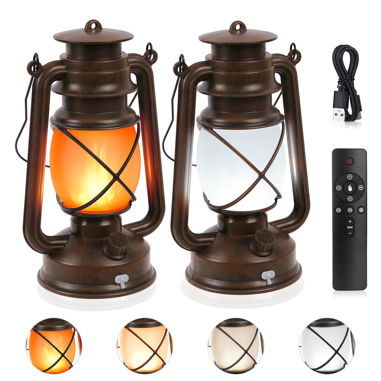 Amazon.com: Richday Rechargeable Outdoor Lanterns, 2 Pack