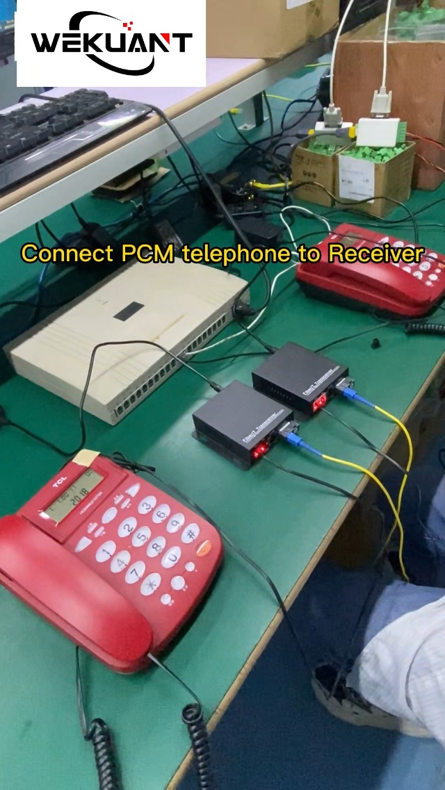 Image of 2 x RJ11 Telephone and 10 /100 Mbps Ethernet Over Fiber Converter - POTS to Fiber Optic Extender, Universal Single Mode up to 20Km(12.4 mi) and Multimode 500m(0.31 mi), A Pair.