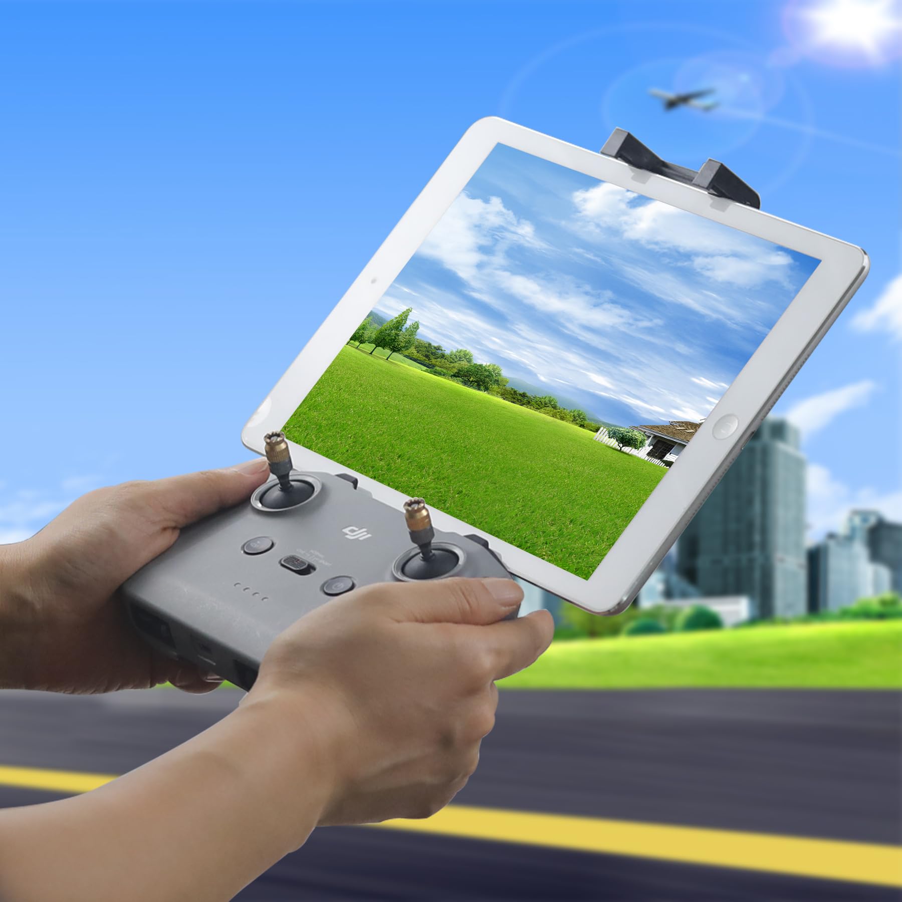 7,9-11 Zoll Tablet Halter Halterung für DJI RC-N3 N2 N1 N1C Fernsteuerung,Lito 1 X1,Flip,Neo 2,Air 3S/3/2/2S,Mavic 3,Mini 5/4K/2/2 SE/3/4 Pro Drohne Controller Zubehör(Schwarz)
