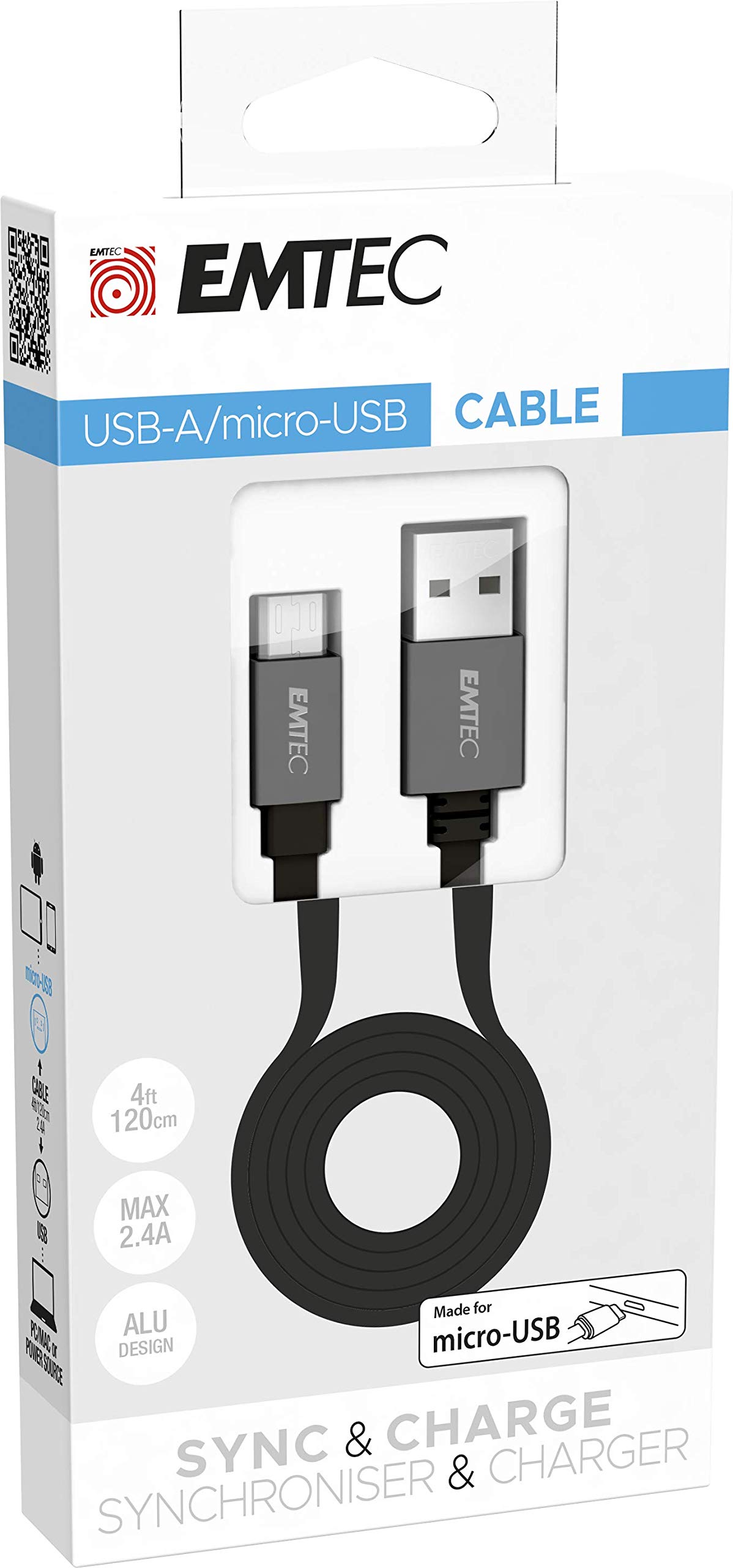 Cavo USB - micro USB 2.4A 2m bianco