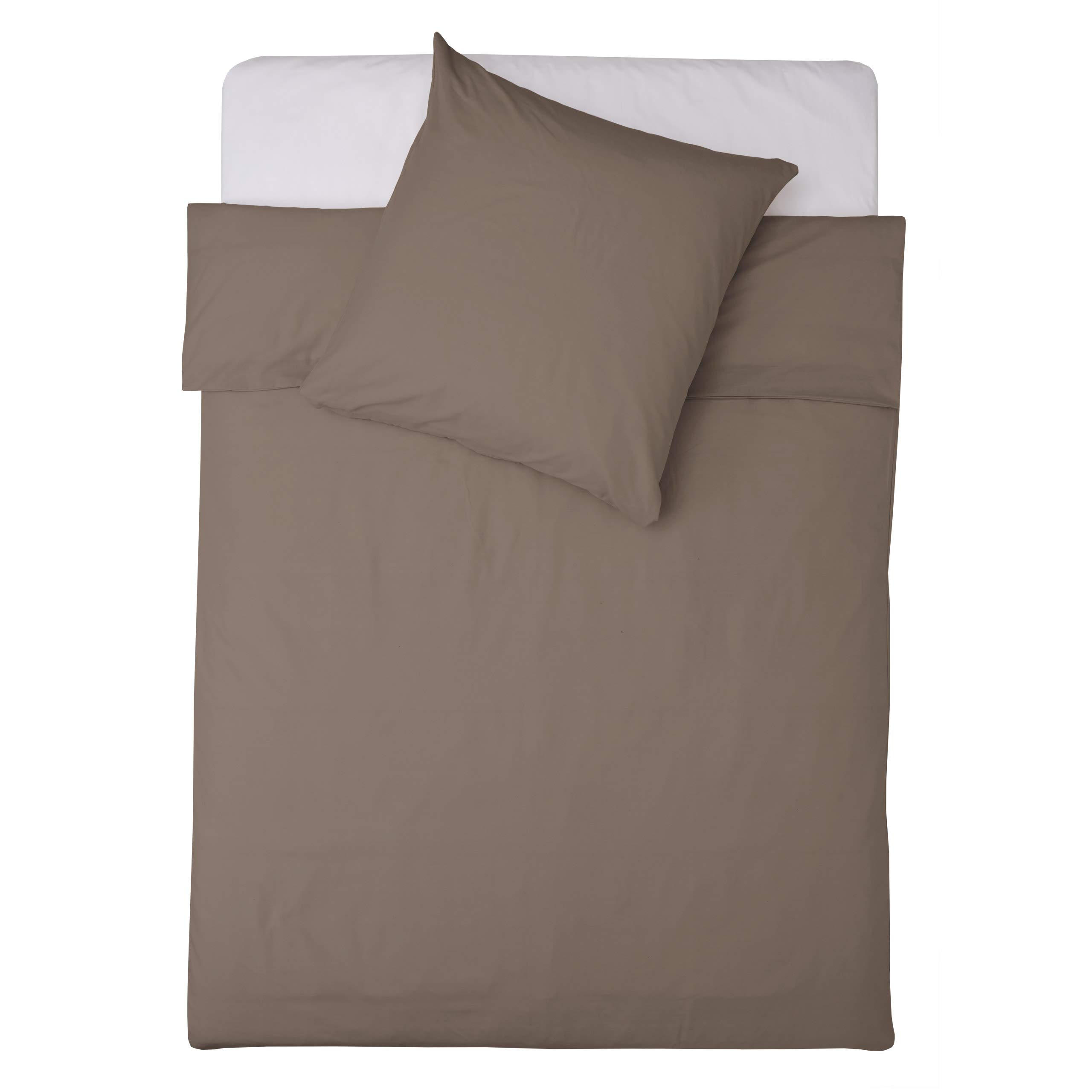 Lumaland Copripiumino In Puro Cotone 155x220 + Federa 80x80: Set Letto Premium Colore Grigio, Morbido E Di Qualità - 2