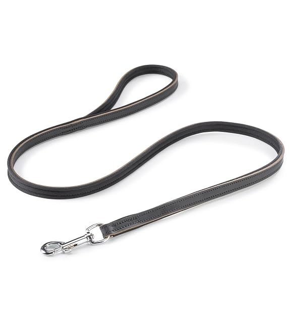Foto 5 de 5 de Jack & Russell Correa para perro de piel, 120 cm, piel completa, neopreno y acero inoxidable