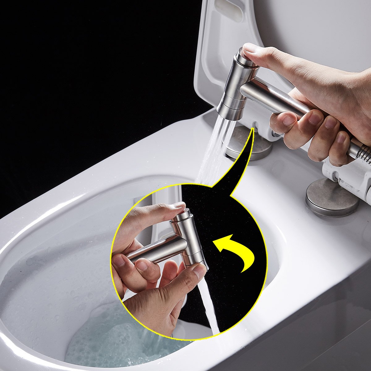 China Stainless Steel Hand Held Bidet Sprayer Shattaf Toilet Bide Factory And Manufacturers | Leto