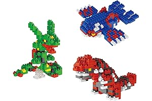 Nanoblock Pokemon: Nanoblock Rayquaza, Groudon, and Kyogre Set