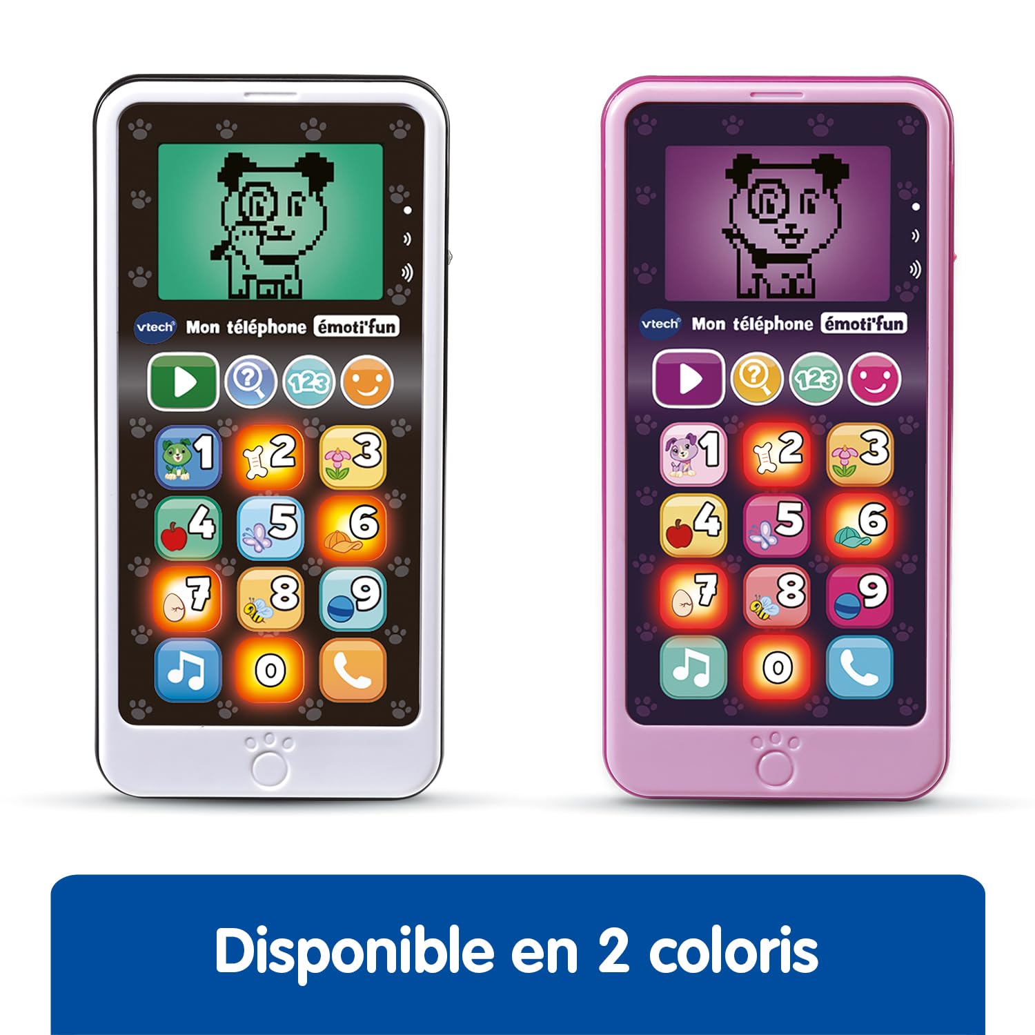 VTech - Telefono EMOTI'FUN Rosa Giocattoli Elettronici, 80-603755, Multicolore - Versione IT
