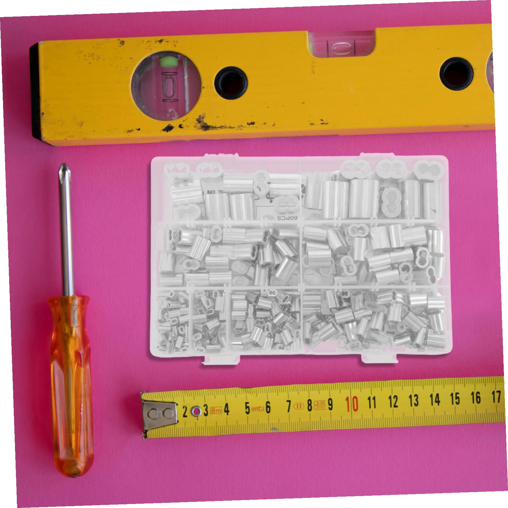 Manchon à Sertir Aluminium Double Trou pour Câble Métallique Boucle de Sertissage Résistante Kit Pince de Câble Robuste pour Usage Industriel et Marin