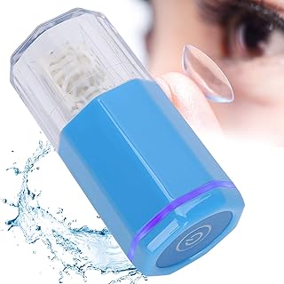 Portable Contact Lens Cleaner Travel Size Portable Eye Lenses Cleaning Case, Daily Contact Lens Cleaner Washer Contact Lense Cleaning Kit Contact Lens Cases for Contact Lens with Usb Charger