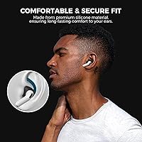Vista 5 de AhaStyle Ear Hooks for AirPods 4th Generation (2024) 【Added Storage Pouch】 3 Pairs S/M/L Anti-Slip Ear Covers Silicone Accessories Compatible with