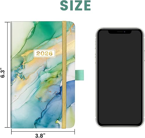 Miniatura 7 de Calendario de bolsillo 2026, planificador de bolsillo 2026, planificador semanal y mensual, enero 2026 a diciembre de 2026, 6.3 x 3.8 pulgadas,