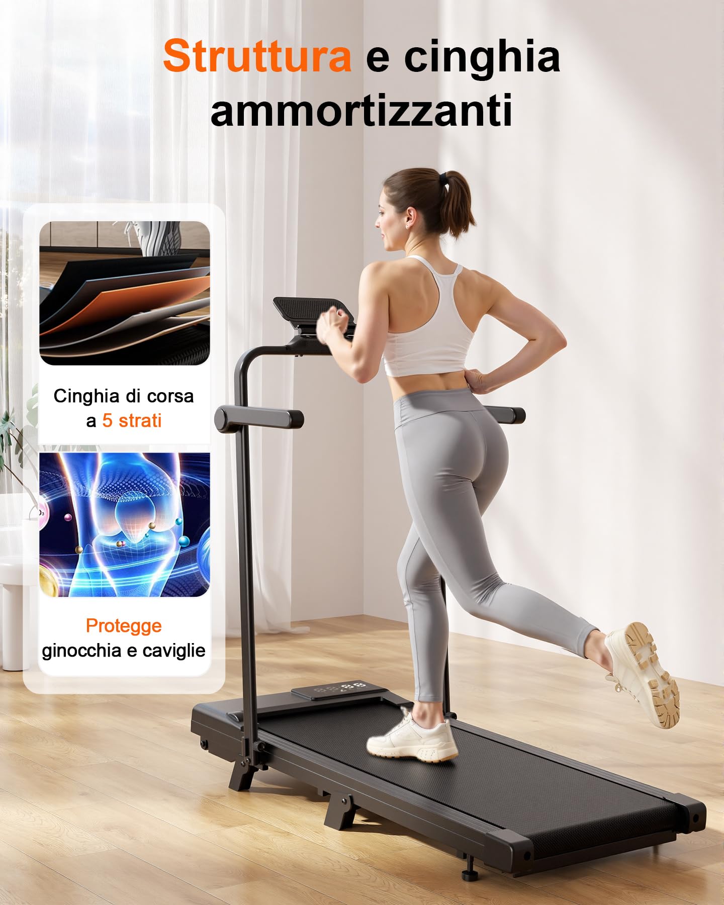 Superun Raceable Tapis de Course Inclinable 2.5HP Tapis de Marche avec Rampes, 1-6km/h, 1-12km/h APP Contrôle Max 136KG Walking Pad Portables avec Parcours d'entraînement et Courses Multi-Coureurs