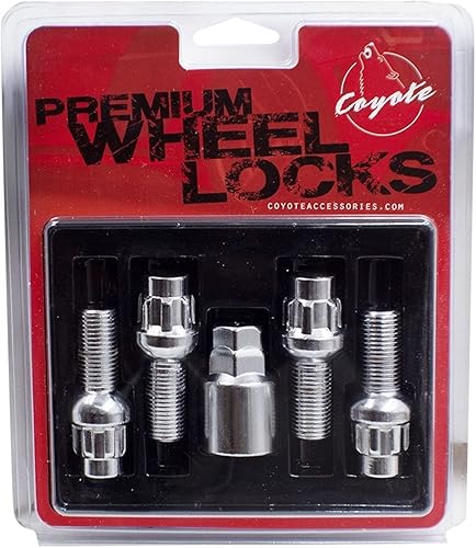 Miniatura 3 de Wheel Accessories Parts 4 cerraduras + llave M12 x 1.5 12 x 1.5 rosca de asiento de bola con cerradura de perno de asiento de bola con acabado