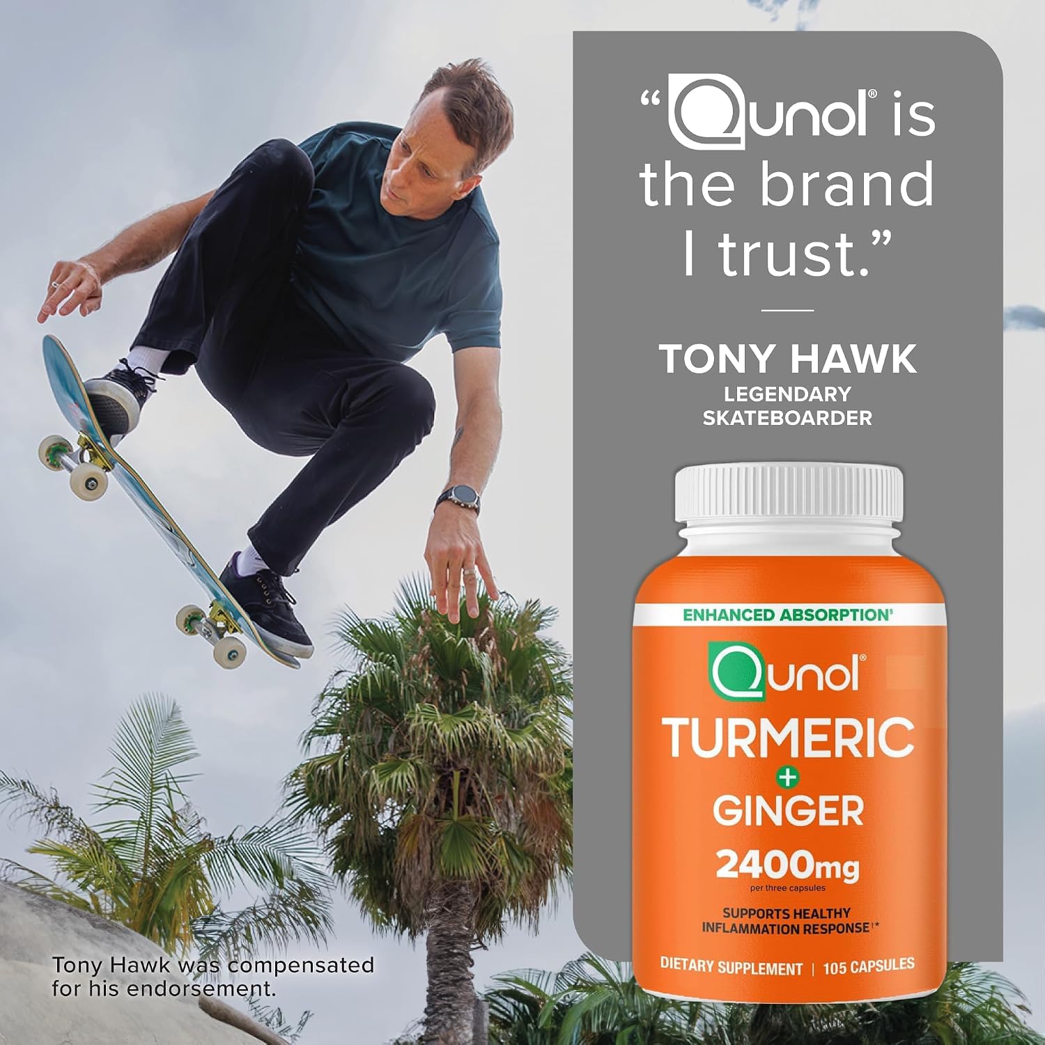 Qunol Turmeric + Black Pepper & Ginger, 2400mg Enhanced Absorption, 105ct — Amazon image 7