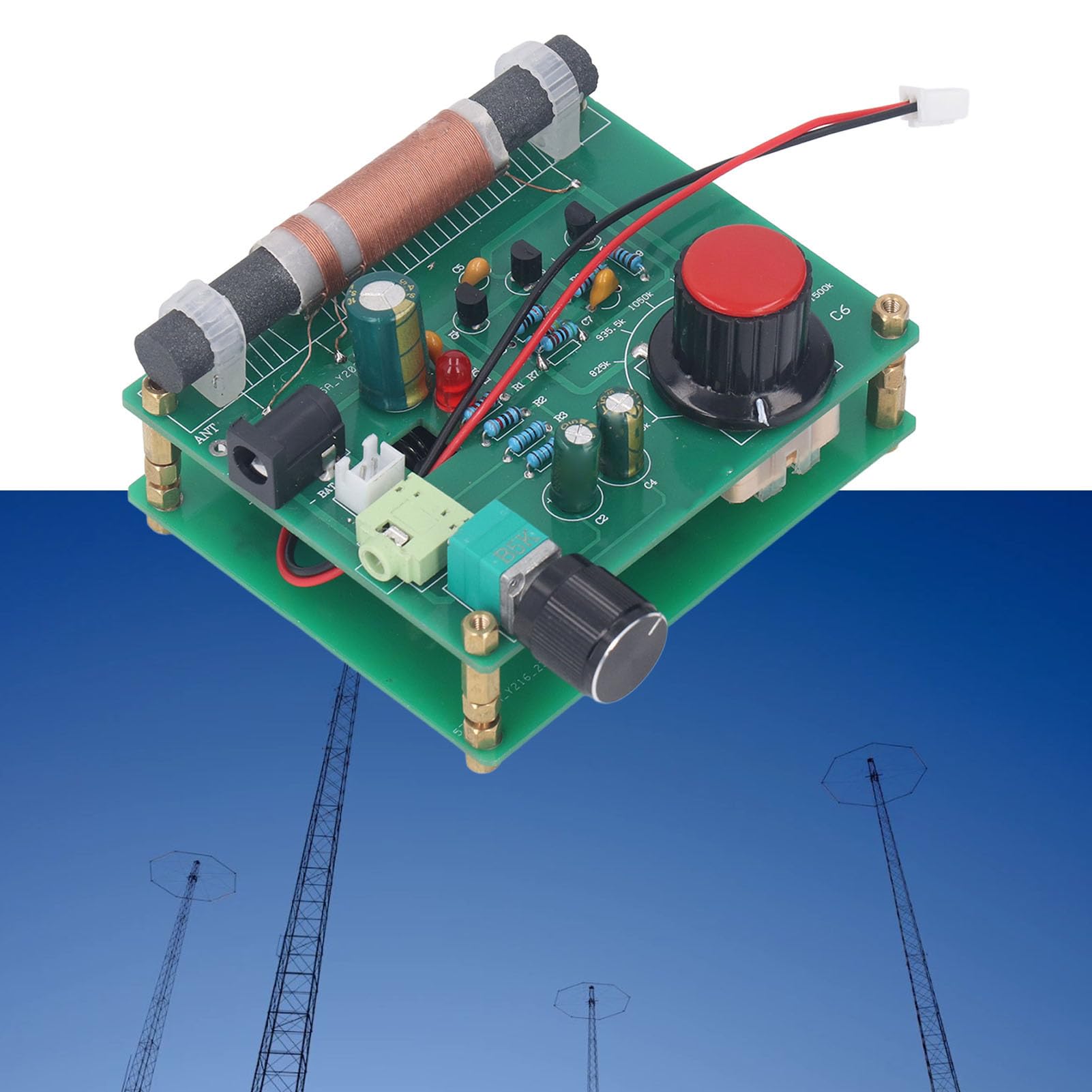 Kit Trasmettitore AM 20-500 MW Antenna 2-5 M Regolabile 530-1600kHz 3,5mm Input Suono
