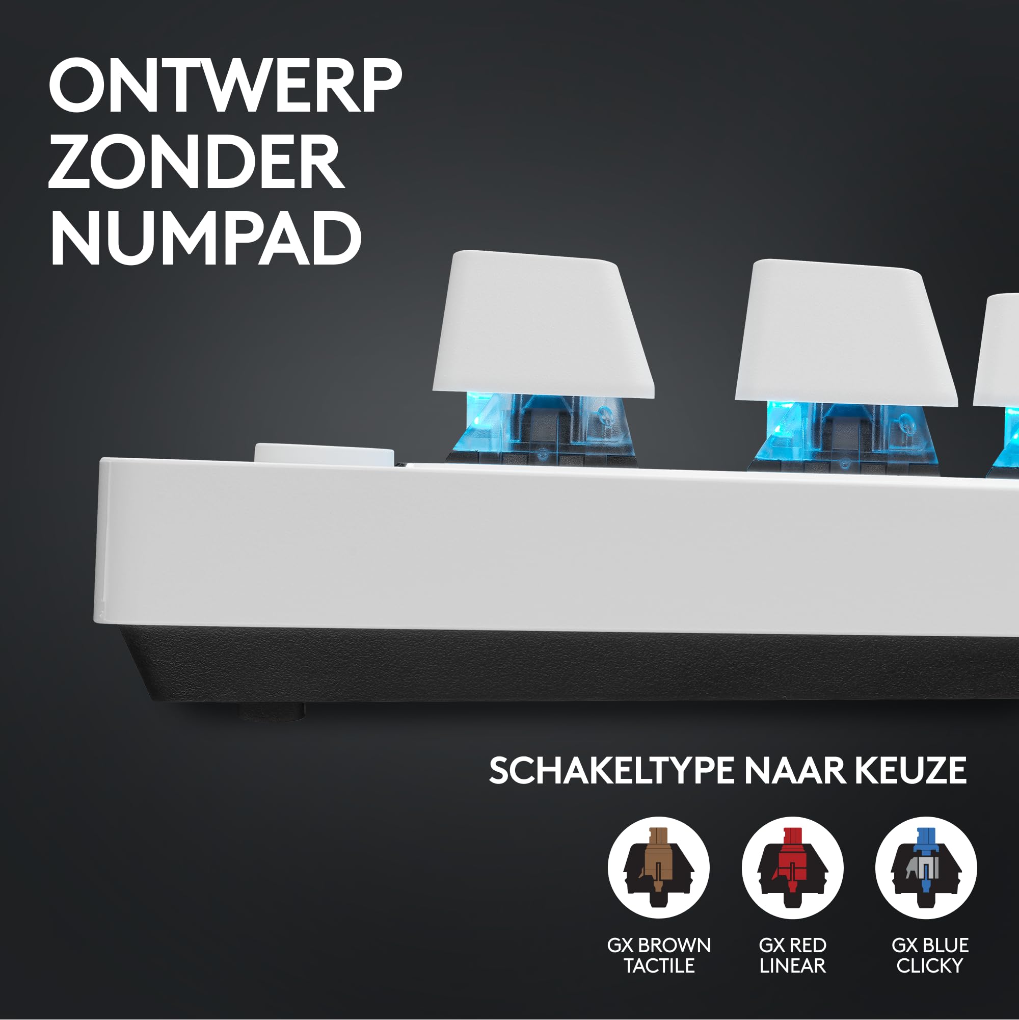 Logitech G PRO X TKL LIGHTSPEED tastiera gaming wireless, design ultraportatile senza tastierino numerico, LIGHTSYNC RGB, tasti PBT, switch tattili (GX Brown), US International QWERTY, PC - Bianco