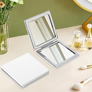 Espejo de maquillaje portátil de doble cara –...